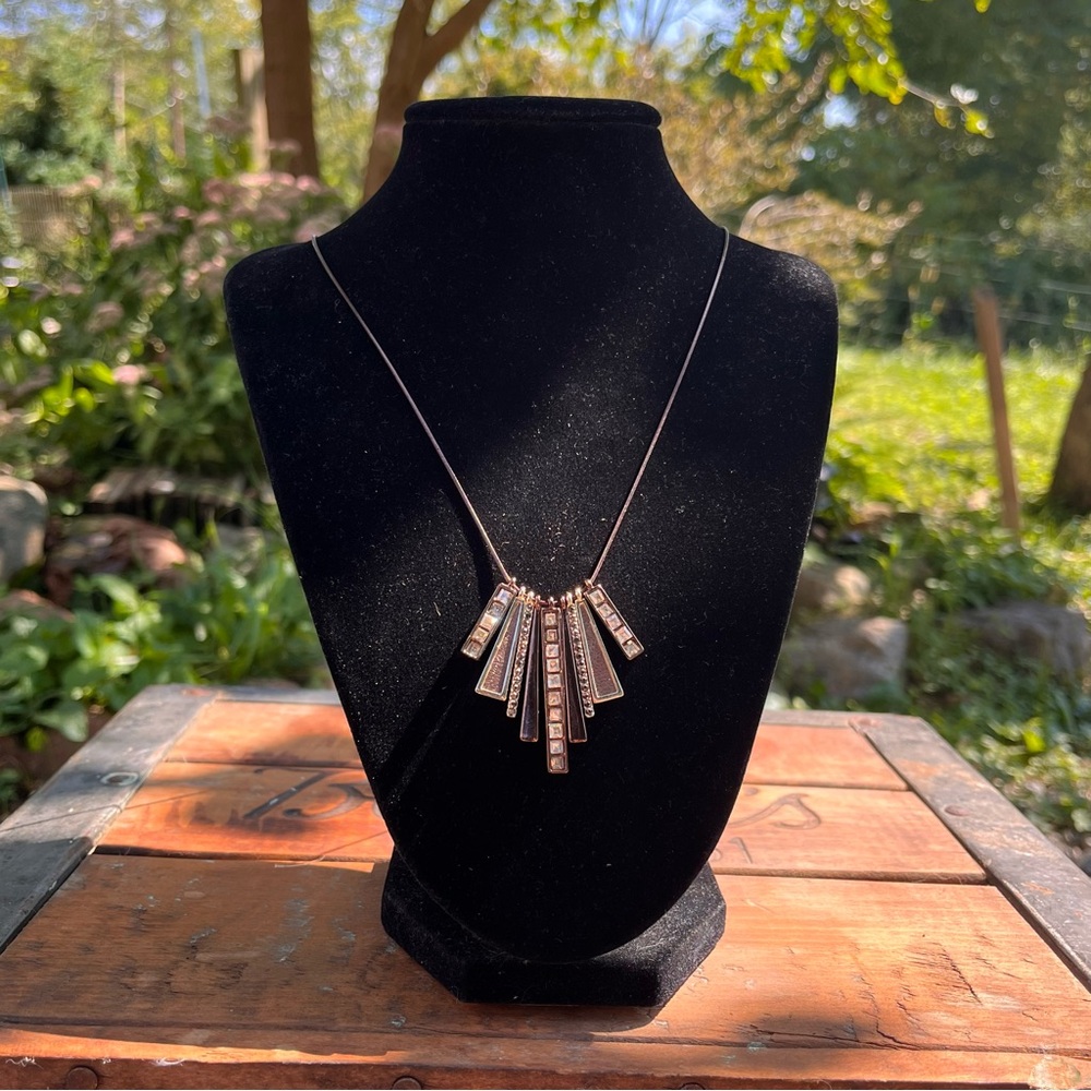 Gold and Silver Minimalist Necklace with Textured Pendant